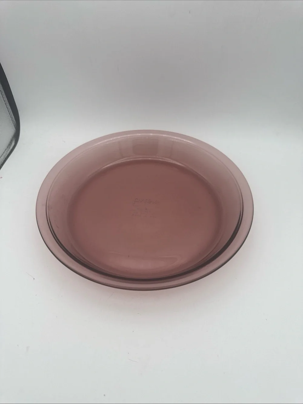 VTG #209 PYREX Cranberry Glass Pie 9” Plate Dish